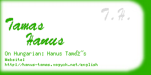 tamas hanus business card